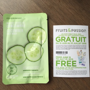 mhktriesthis topbox june 2015 Fruits & Passion cucumber fresh and colling mask